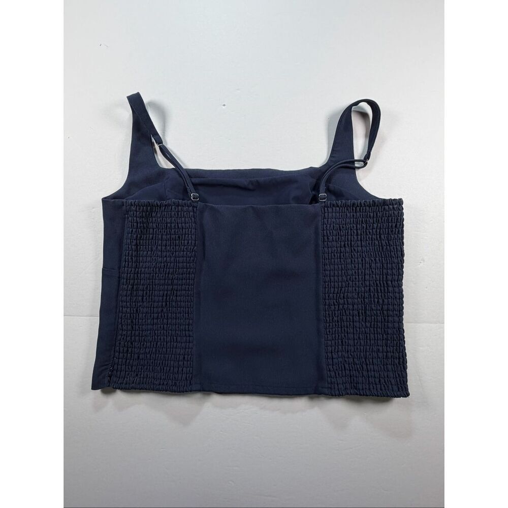 Abercrombie & Fitch Corset Top Navy Blue Co-Ord Size XL Structured Adjustable - Picture 5 of 12